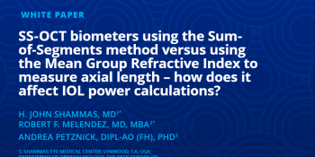SS-OCT biometers using the Sum-of-Segments method versus using the Mean Group Refractive Index to measure axial length – how does it affect IOL power calculations?